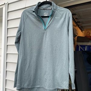 Nike running Drifit long sleeve top half zip